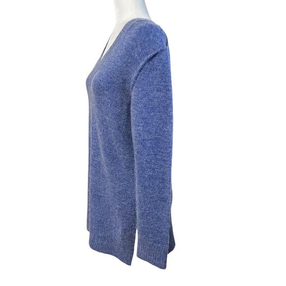 Magaschoni Sz XSmall Blue Wool Alpaca Blend V-Neck Sweater Women’s - Picture 5 of 10